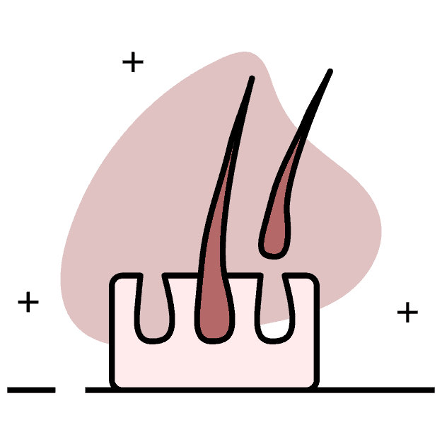 ícono de caída de cabello.